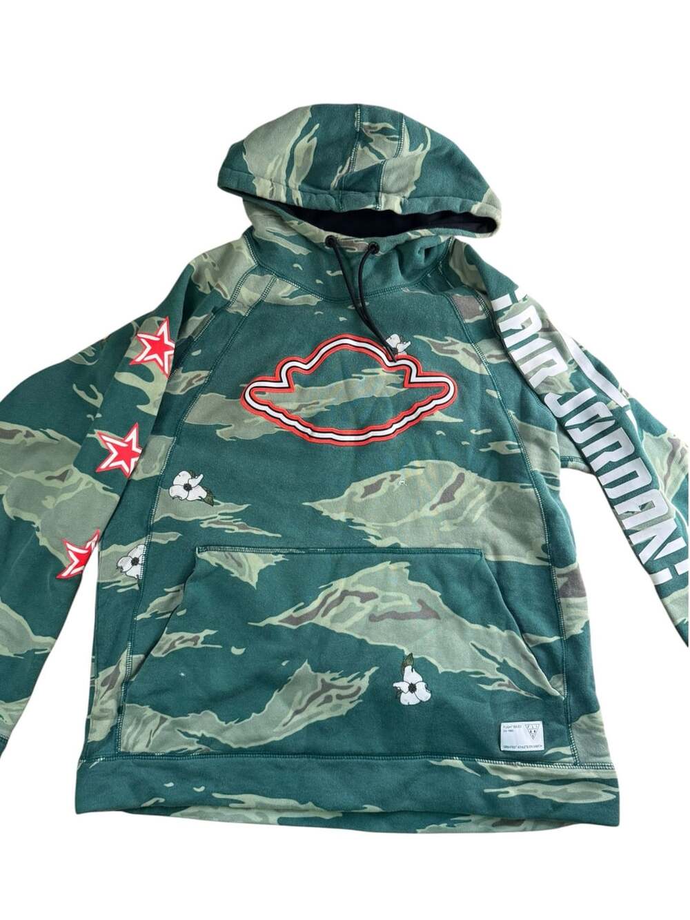 Jordan Camo Hoodie Size XL Green Floral Tiger Camouflage